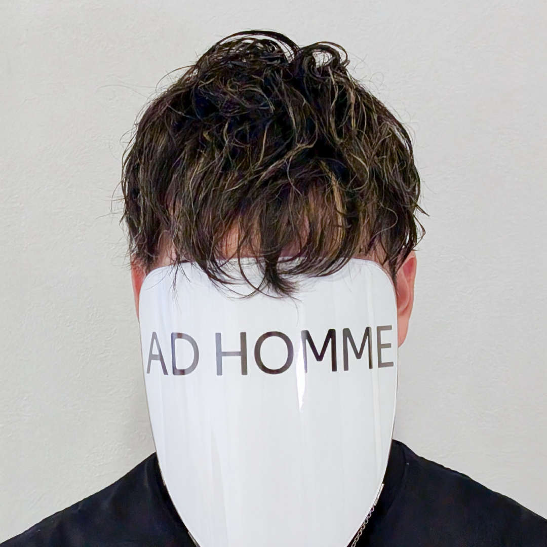 メンズウィッグ・かつら着用後写真【MIXパーマ×ハイライトスタイル】