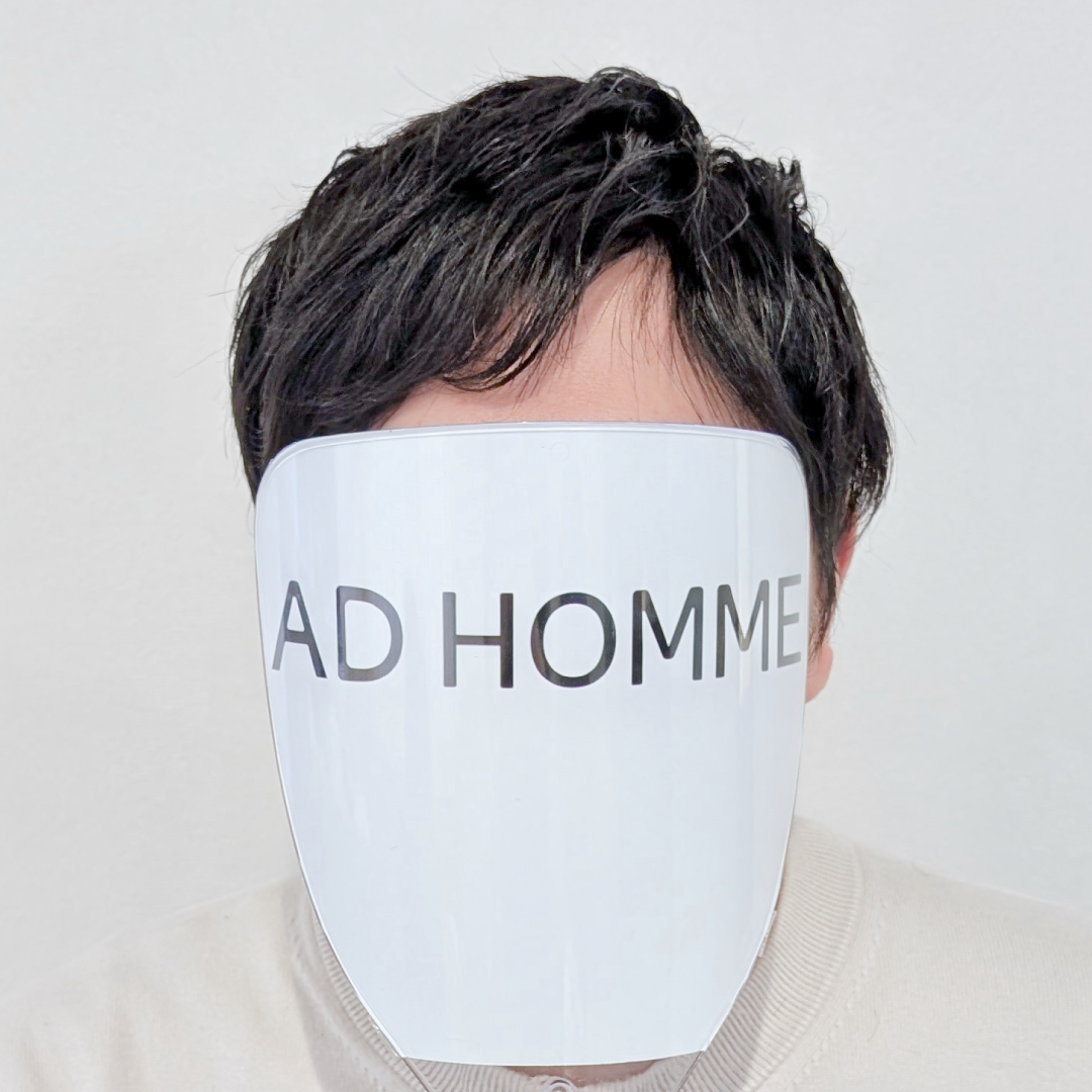 メンズウィッグ・かつら着用後写真【シンプルショート スタイル（クリップ取付）】