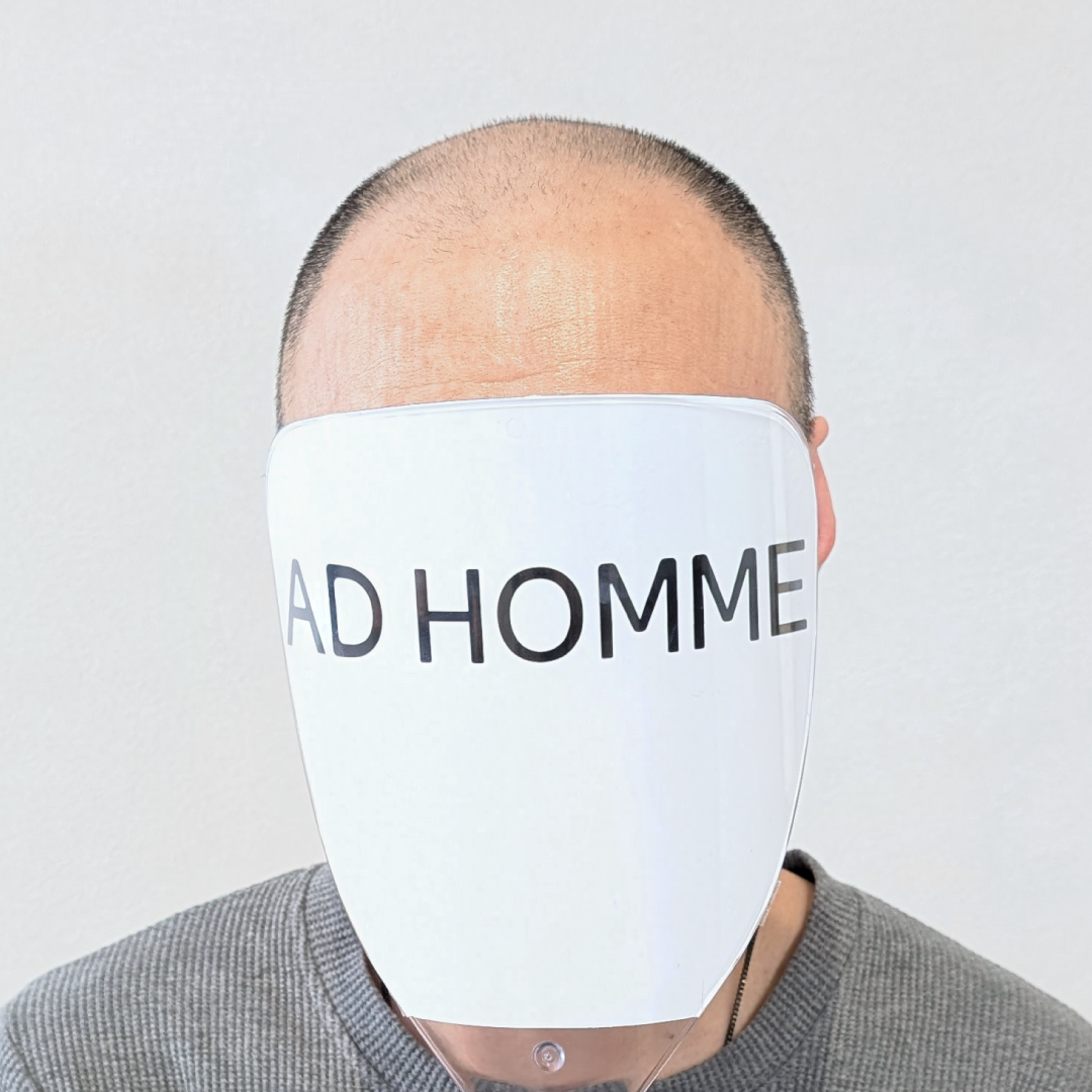 メンズウィッグ・かつら着用前写真【ツイストスパイラルパーマ立ち上げスタイル】