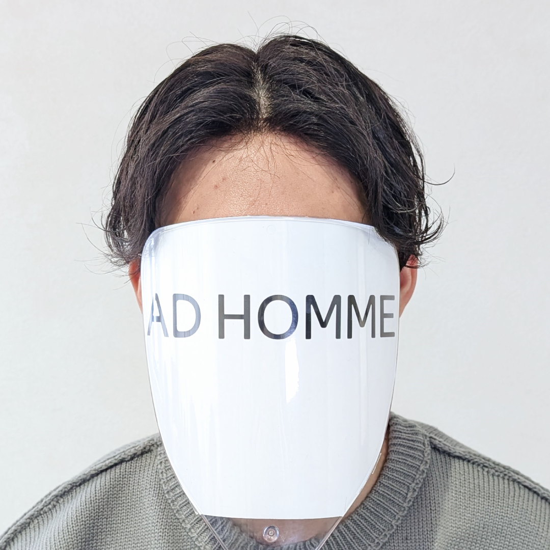 メンズウィッグ・かつら着用後写真【毛流れタイトセンターパートスタイル】