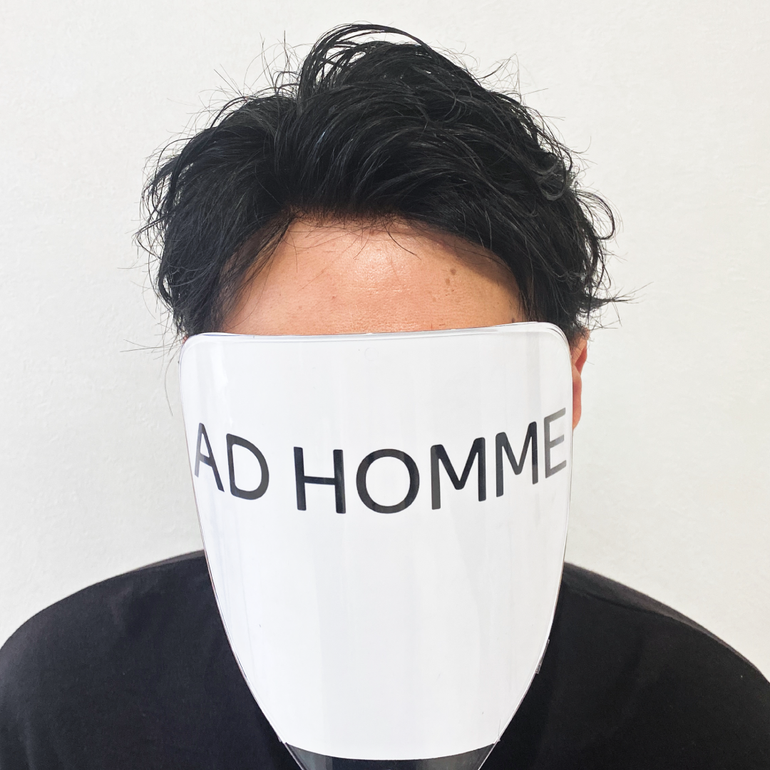 メンズウィッグ・かつら着用後写真【かきあげパーマスタイル】