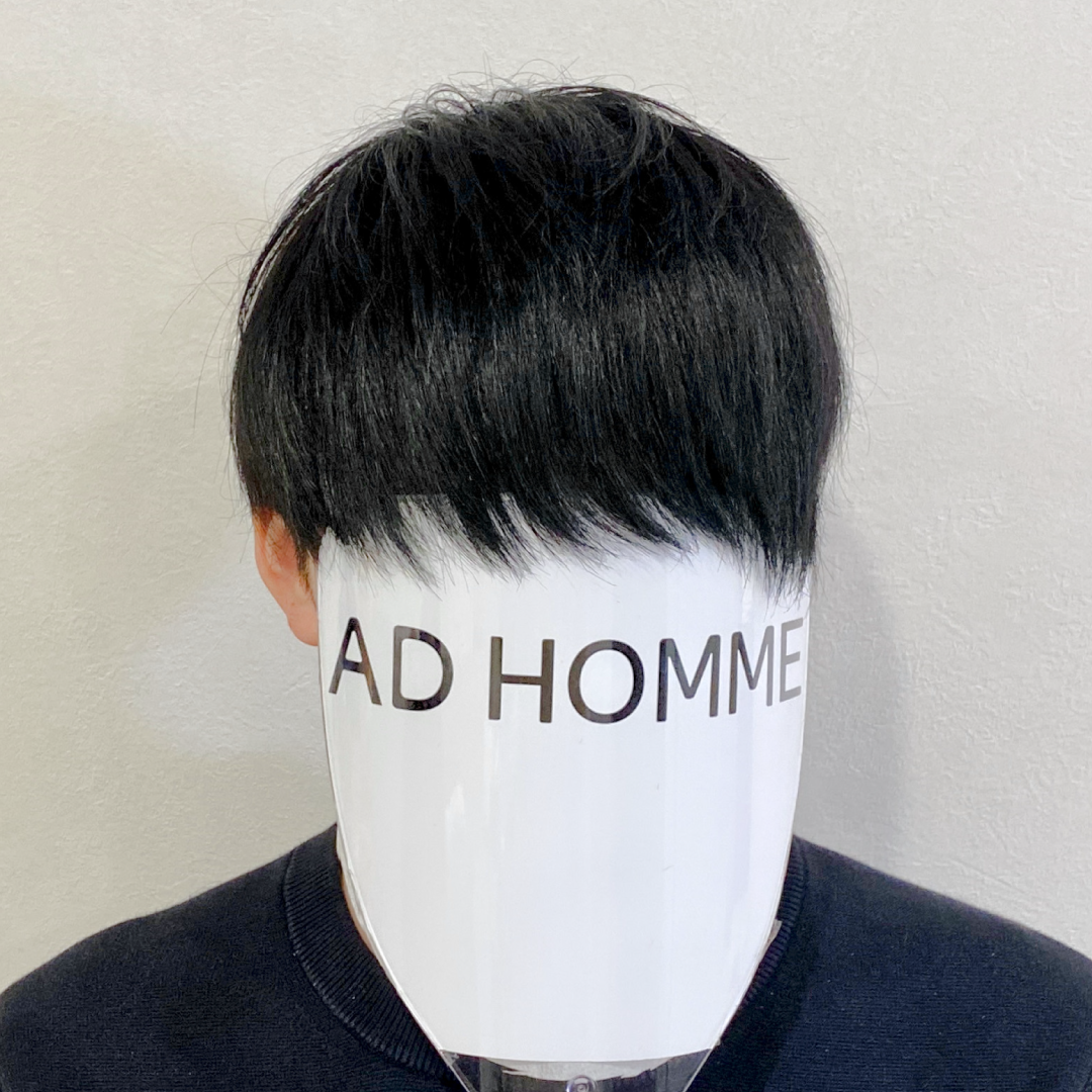 メンズウィッグ・かつら着用後写真【シンプルソフトマッシュ】