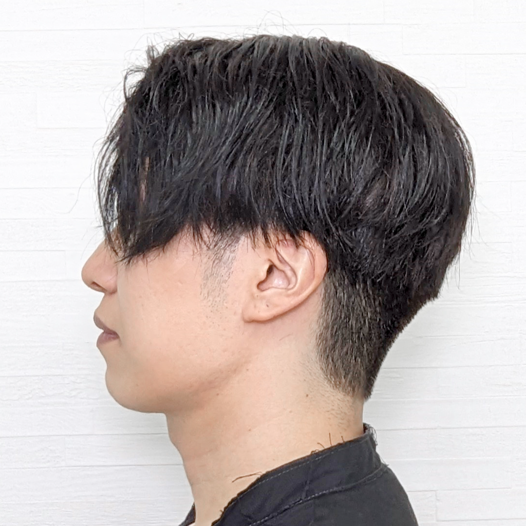 メンズウィッグ・男性用かつら「センターパート」右側