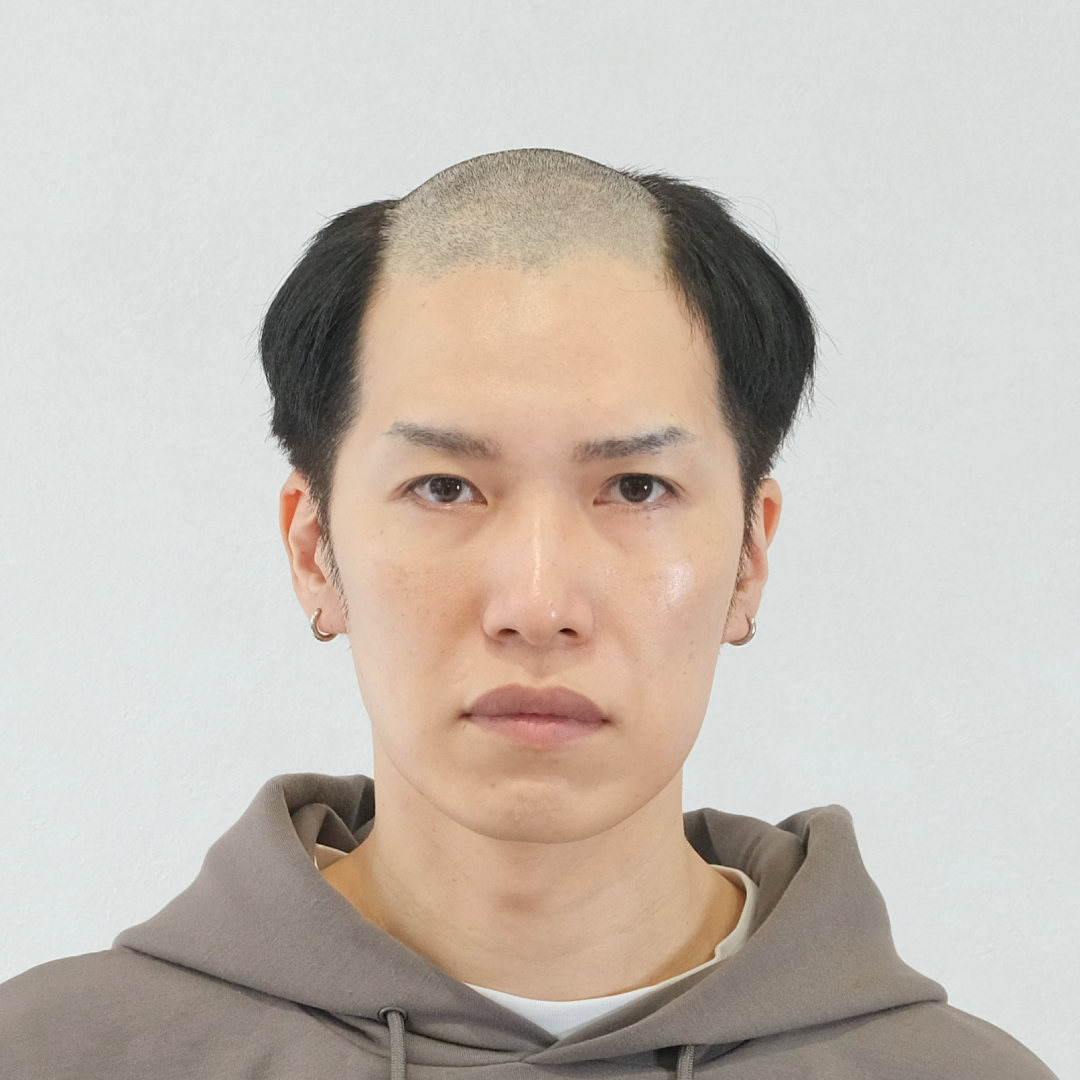 メンズウィッグ・かつら着用前写真【スポーティーショートスタイル】