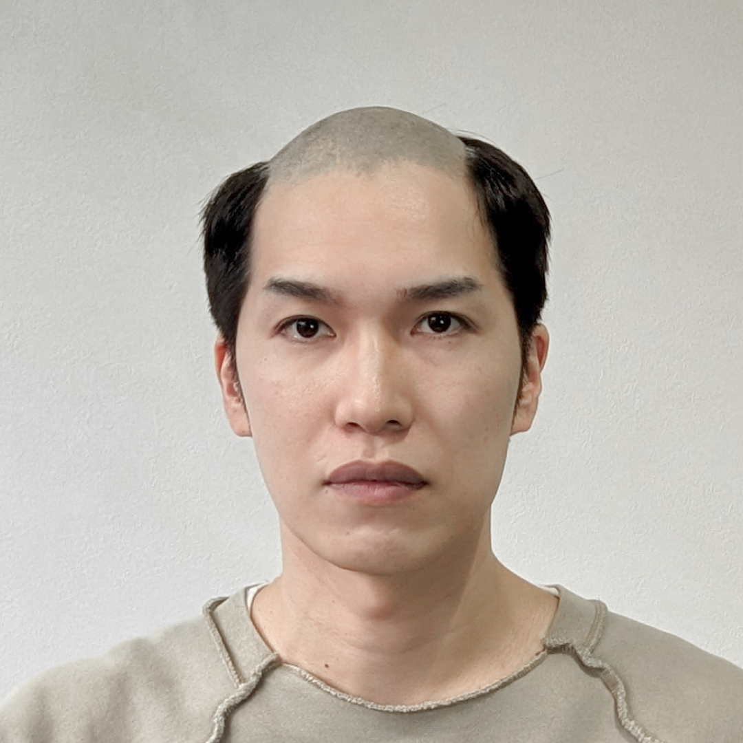 メンズウィッグ・かつら着用前写真【コンパクトマッシュスタイル】