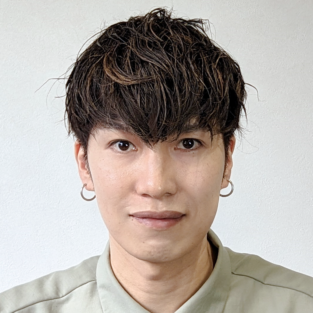 メンズウィッグ・かつら着用後写真【ハイライト×パーマスタイル】