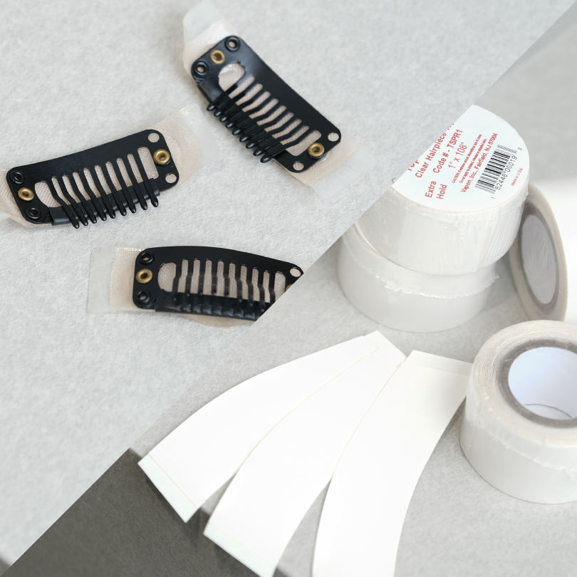 大阪のメンズウィッグ・男性用かつら専門店「AD HOMME」の取付方法の写真